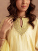 Hamsa wearing MW Signature Yellow 3PC Cotton Silk Dress